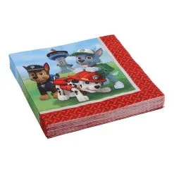 20 Serviettes Papier 33 Cm X 33 Cm Pat' Patrouille - Paw Patrol Soldes
