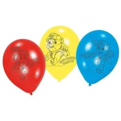 6 Ballons Gonflables Pat' Patrouille - Paw Patrol Soldes