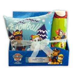 Coussin + Plaid Pat Patrouille Bleu - Paw Patrol Soldes