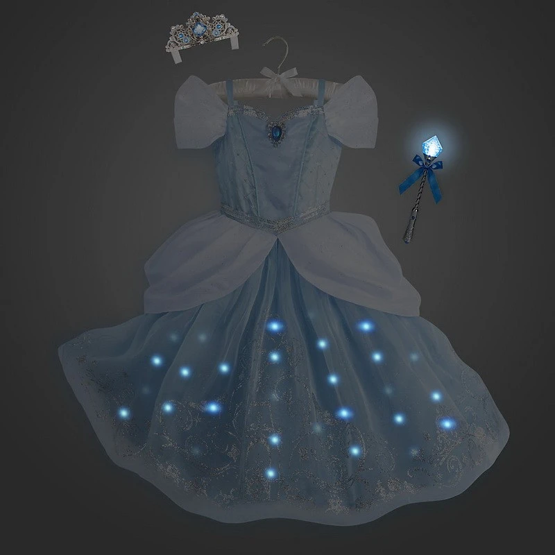Déguisement Lumineux Cendrillon De Luxe Avec Accessoires Pour Enfants - Cendrillon Soldes – Image 4