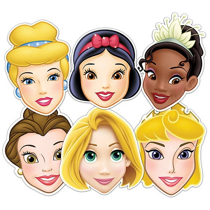 Lot De 6 Masques Princesses Disney - La Belle Et La Bete Soldes