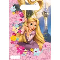 Lot De 6 Sachets Cadeaux Raiponce - Raiponce Soldes