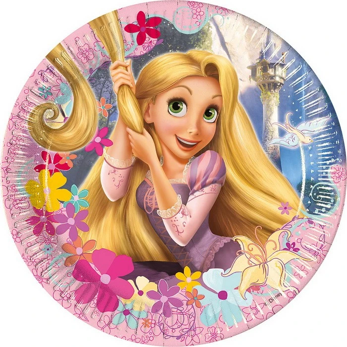 Lot De 8 Assiettes De Fête Raiponce - Raiponce Soldes